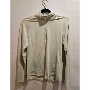 ADIDAS Golf Zip Neck UPF 50 Mesh Long Sleeve GOLF SHIRT Women's Small Green